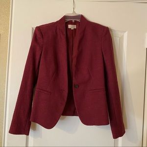 Burgundy Fitted Blazer